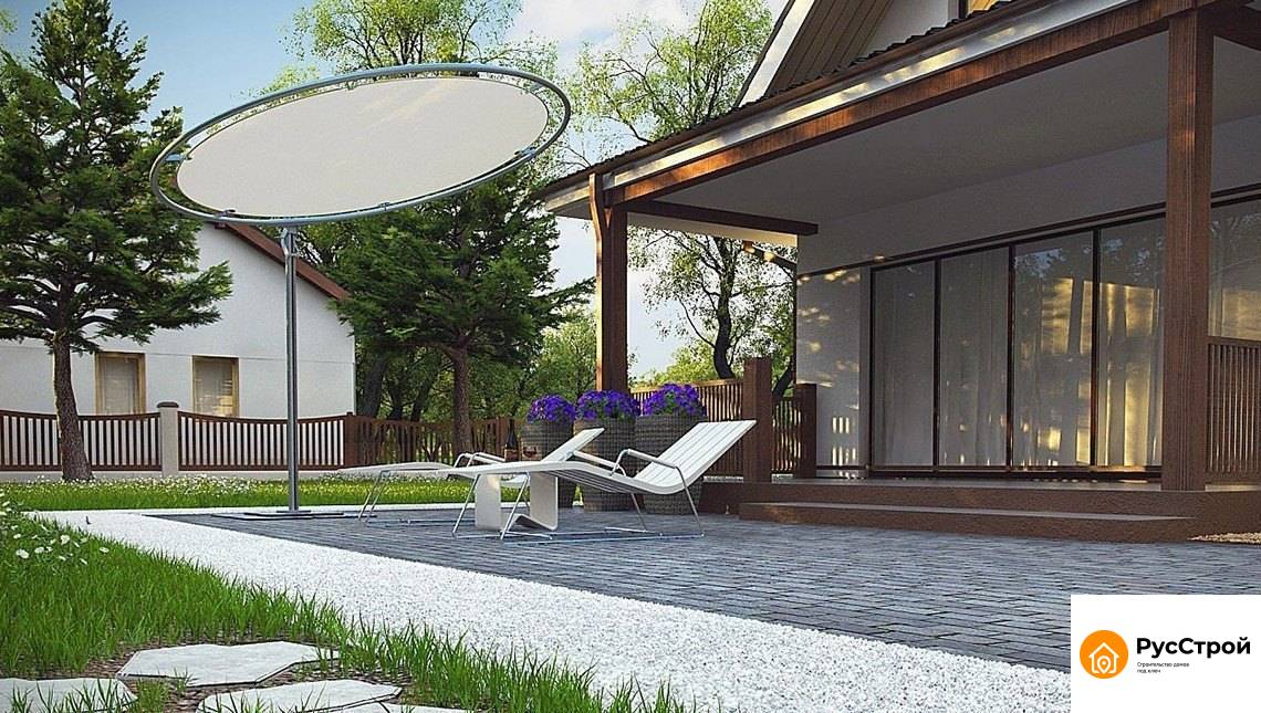 Коттедж с мансардой и террасой SD-157