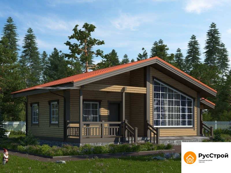 Одноэтажный дом с панорамными окнами SD-345