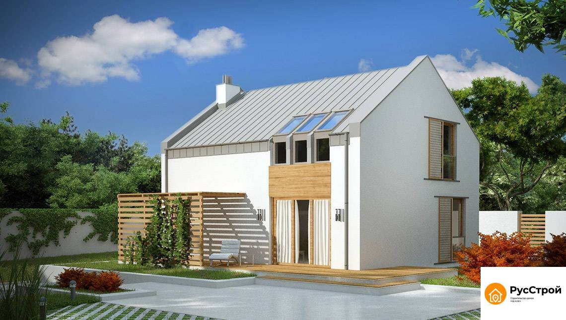 Современный компактный дом с мансардой SD-058