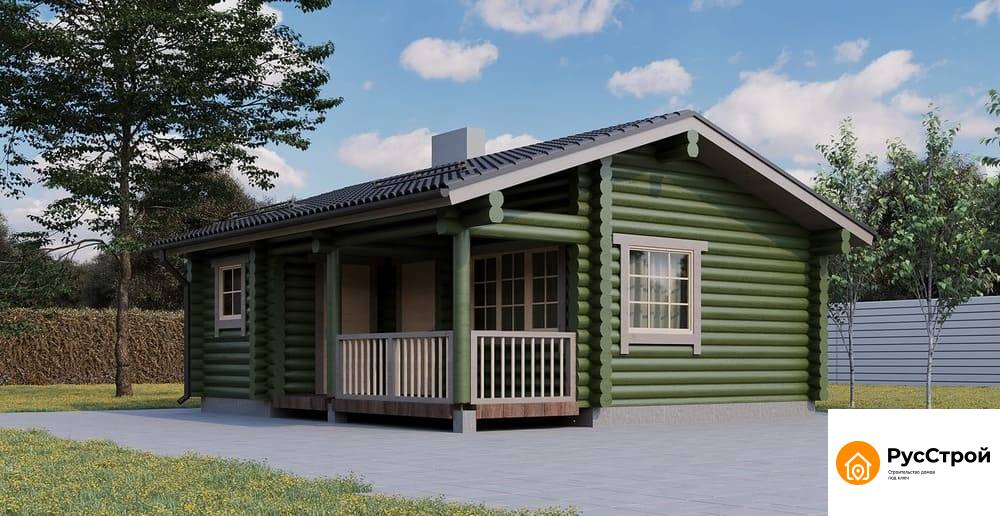 Одноэтажная сауна из бревна  SD-268