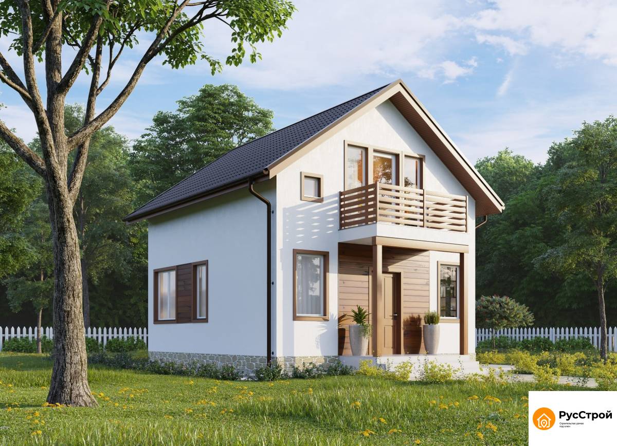 Дачный двухэтажный каркасный дом SD-355