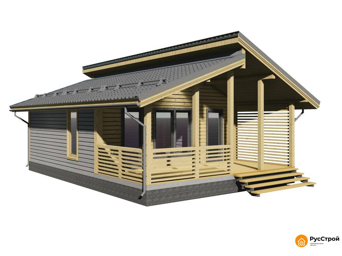 Узкий дом с разноуровневой крышей SD-325