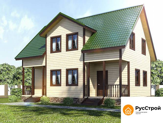 Двухэтажный дом с кукушкой SD-324