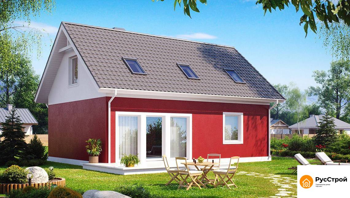 Загородный коттедж с мансардой для небольшого участка SD-151