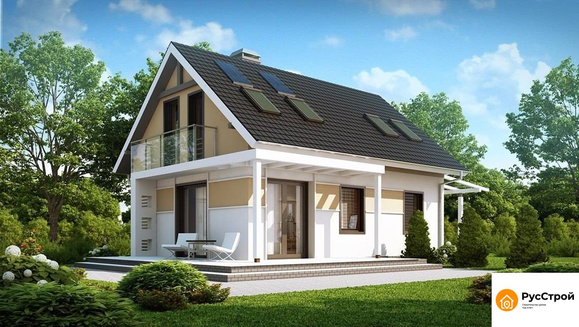 Коттедж с навесом для 1 автомобиля SD-089