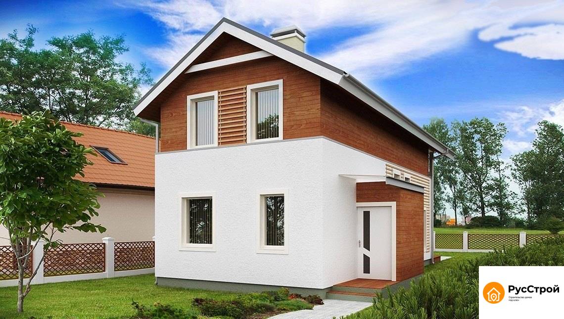 Двухэтажный дом, адаптированный под узкий участок SD-095