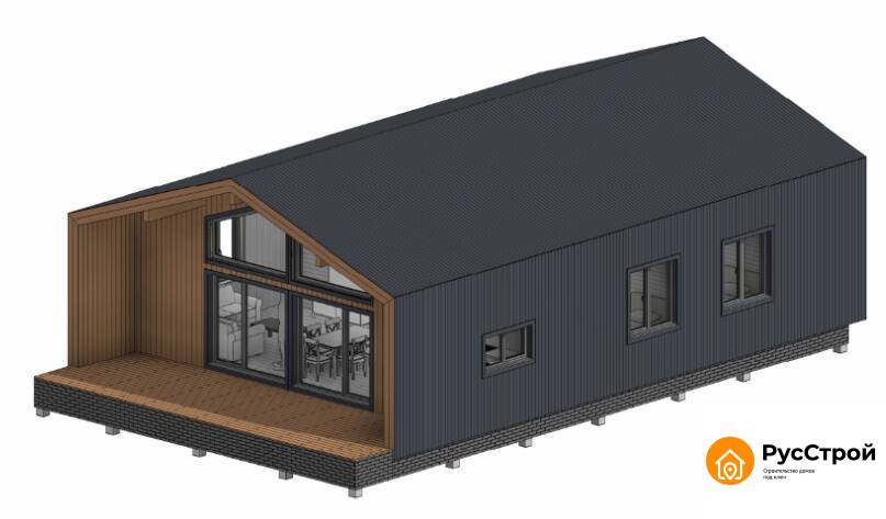 Индивидуальный каркасный дом KD-112
