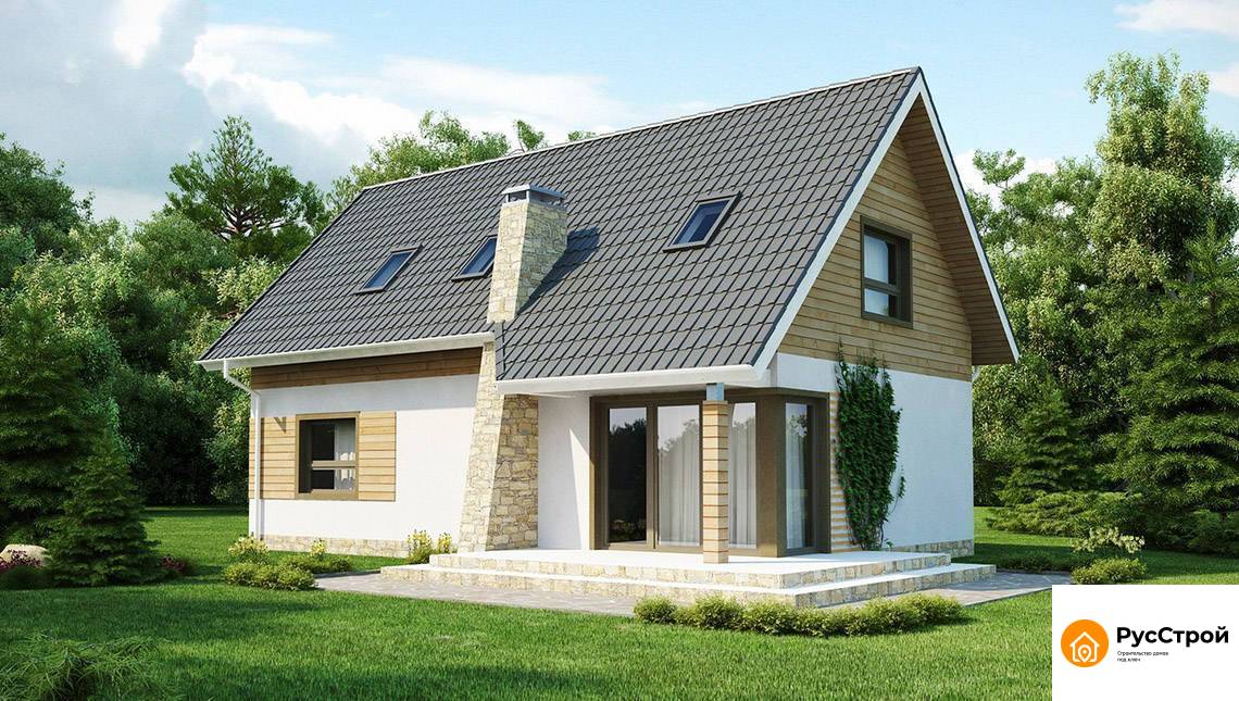 Классический коттедж с комнатой на первом этаже SD-051