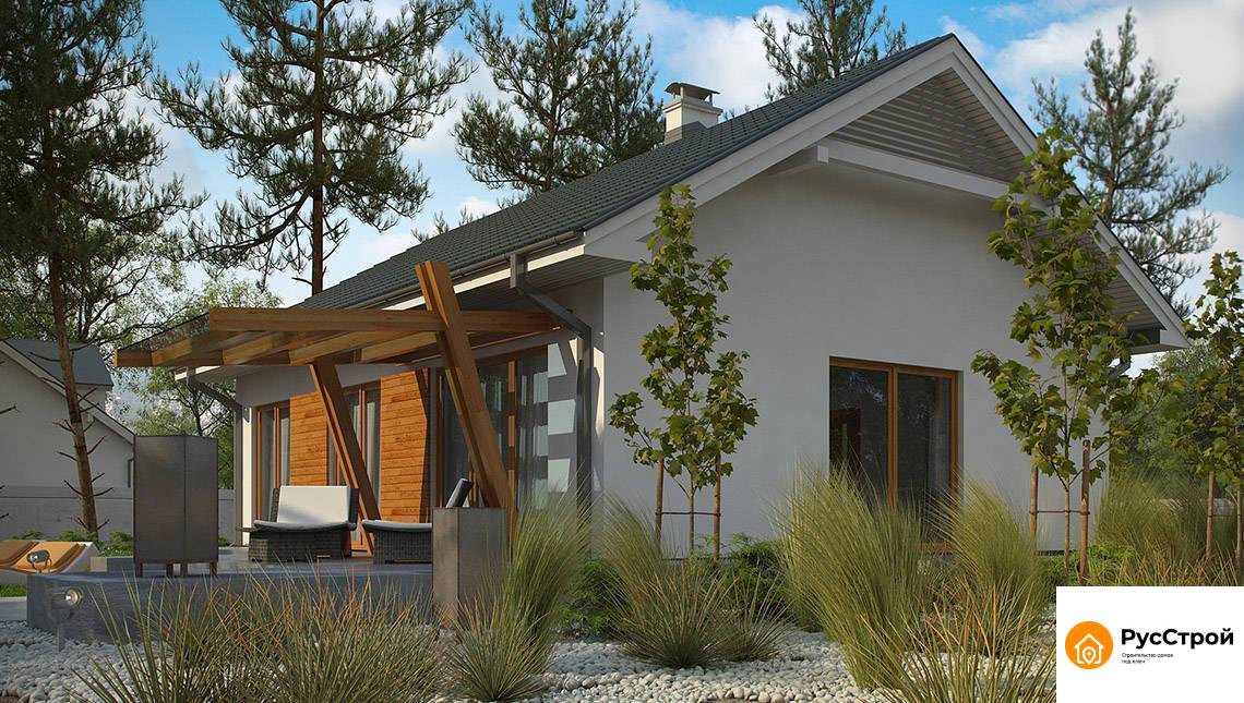 Одноэтажный дом в традиционном стиле SD-043