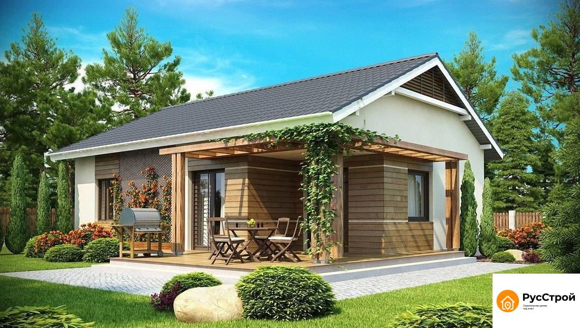 Небольшой одноэтажный дом с 2-я спальнями SD-008