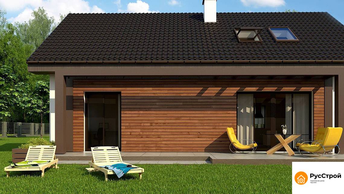 Небольшой мансардный коттедж для узкого участка SD-237