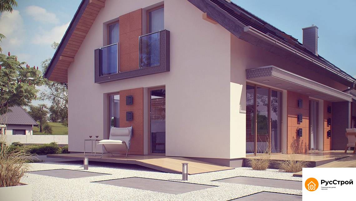 Небольшой  дом с мансардой и гаражом SD-061