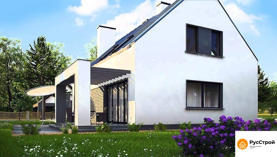 Современный стильный коттедж с гаражом SD-123