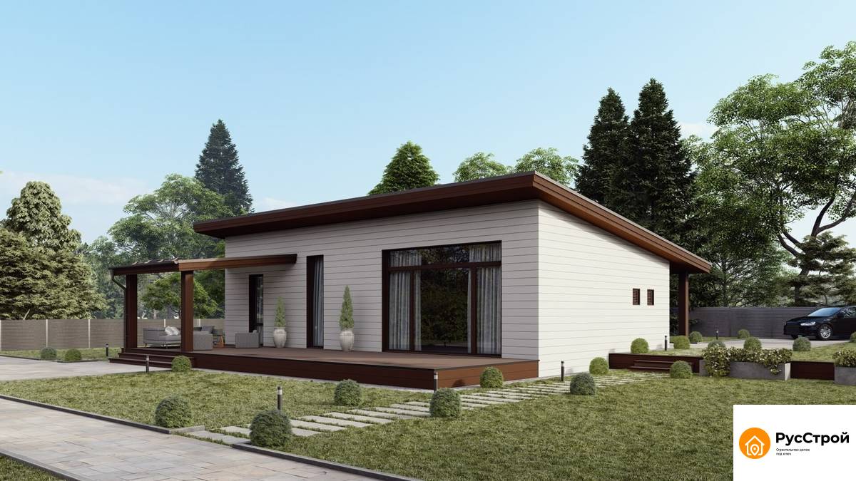 Дом с двумя спальнями и террасой