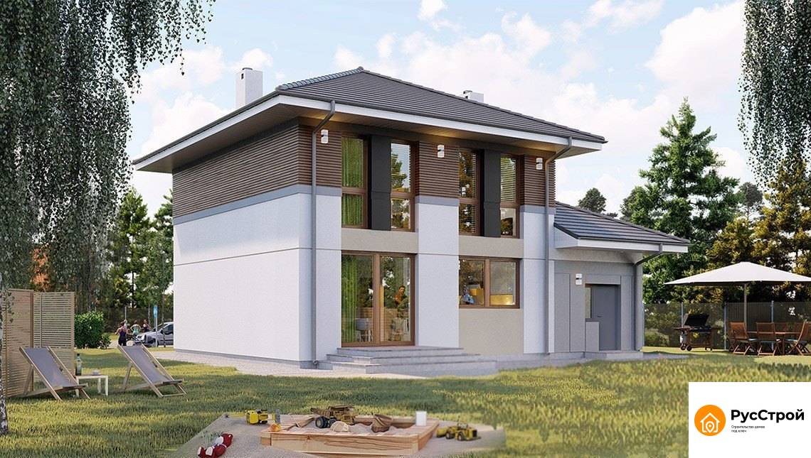 Симпатичный дом в два этажа площадью 150 м2 PD-290