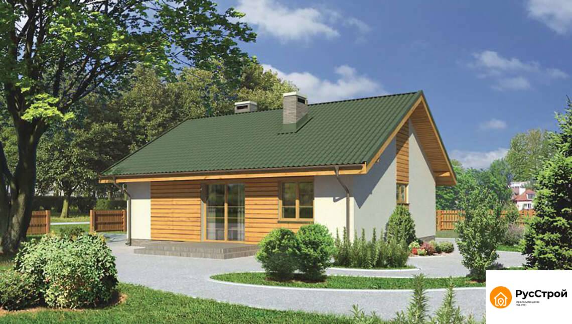 Небольшой дом квадратной формы с тремя спальнями