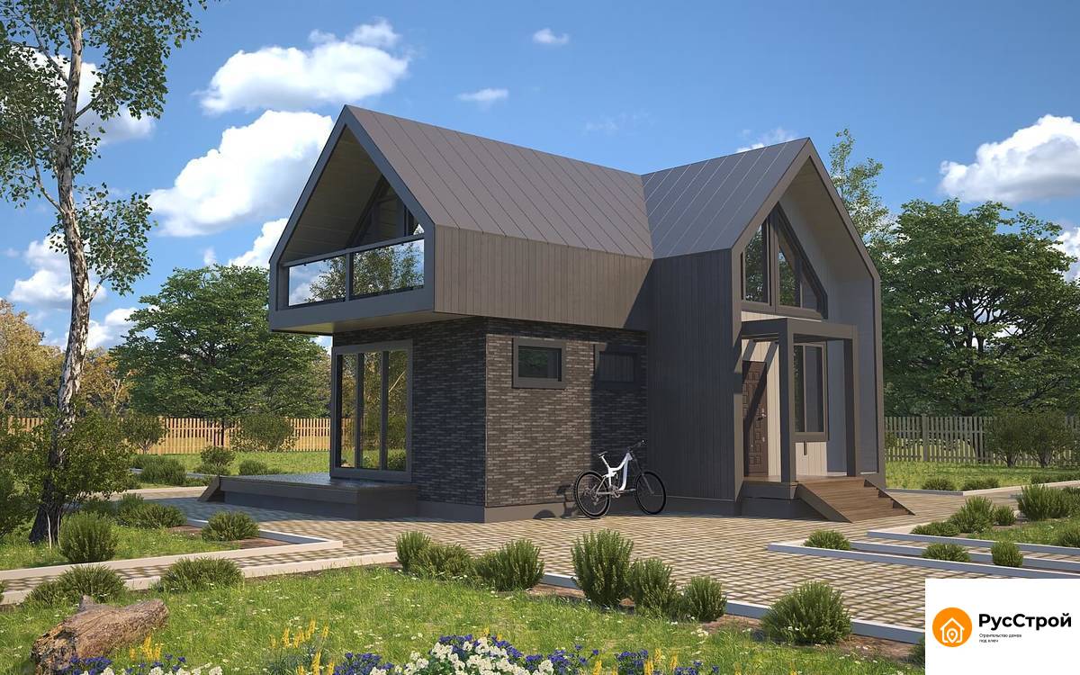 Двухэтажный дом со вторым светом