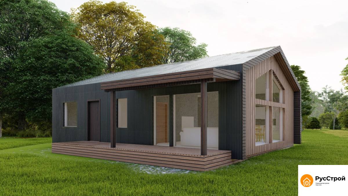 Дом каркасный серии "Барне" площадью 100 кв.м.