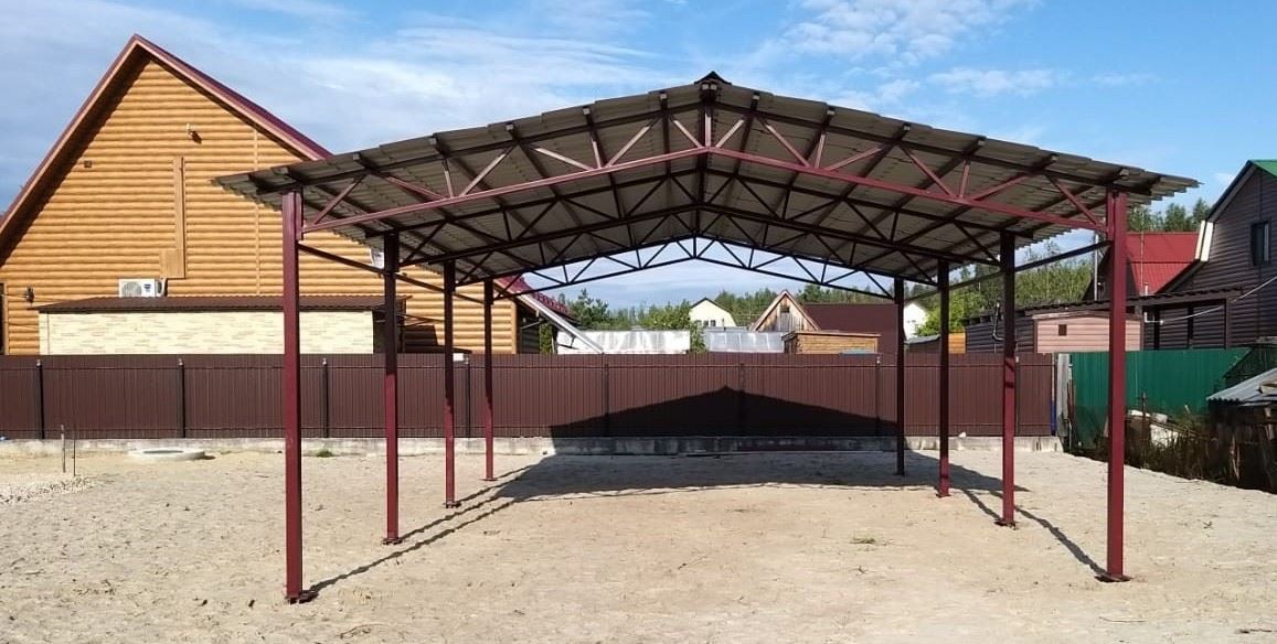 Двускатные навесы в Сургуте